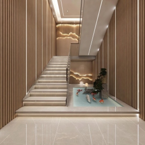 现代楼梯间3D模型下载